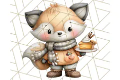 Thanksgiving Woodland Animals Clipart PNG Product Image 3