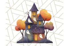 Kawaii Halloween Clipart Cute Kids and Candy Elements Png Product Image 3