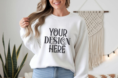 White Gildan 18000 Sweatshirt Mockups ,18000 Mockups Product Image 1