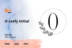 Leafy Initial Monogram - Nature Inspired Letters Product Image 1