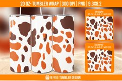 Cowhide Tumbler Wrap Designs, Sublimation Wrap Product Image 1