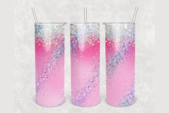 Holographic glitter pink 20 oz tumbler sublimation design Product Image 1