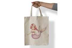 Mermaid Princess Cute Pink Hair Tail Aquatic Siren PNG Product Image 7