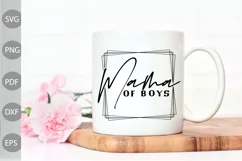 Mama of boy SVG Cut Files / Mama Quote SVG Design Product Image 2
