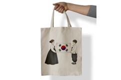 Student Pair Facing Taegeukgi Shared Pride PNG Product Image 7