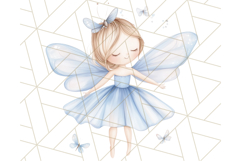 Pastel Blue Fairy Garden Clipart, Enchanted Cottagecore Png Product Image 3