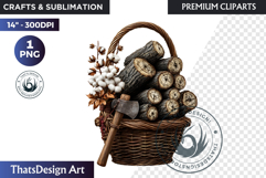 Alpine Winter Sports Fashion and Cabin Clipart PNG Product Image 1