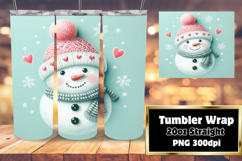 ARTISTIC 20oz Tumbler Wrap for Custom Gifts , Snowman Product Image 1
