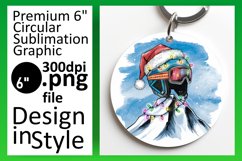 Elegant Round Design Keychain Template , Holiday Product Image 1