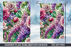 Flowers Garden Flag Sublimation| Summer Garden Flag PNG Product Image 1