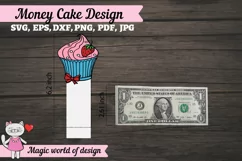 Birthday Cupcake Money Cake SVG , 3d paper svg Product Image 3