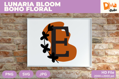 Lunaria Bloom Boho Floral Monogram Product Image 1