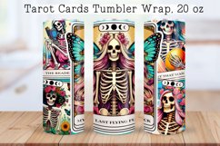 Skeleton tarot cards Tumbler wraps BUNDLE PNG, 20 oz. Product Image 18