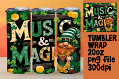 20oz Sublimation Tumbler Wrap , St Patrick Product Image 1