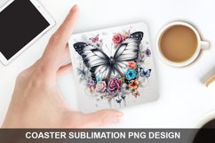 4Th Of July Butterfly - Coaster Sublimation Design Product Image 1