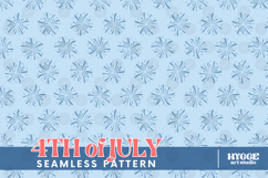American 4th of July Patriotic Fireworks Seamless Pattern Product Image 1
