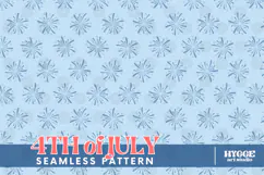 American 4th of July Patriotic Fireworks Seamless Pattern Product Image 1