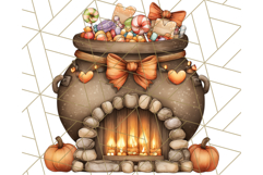 Halloween Fairy House Clipart PNG, Spooky Cottage Art Product Image 3