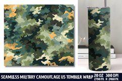 Seamless Military Camouflage US Tumbler Wrap Product Image 1