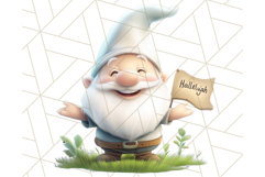 Easter Christian Gnome Clipart PNG Bundle, He Is Risen Art Product Image 15