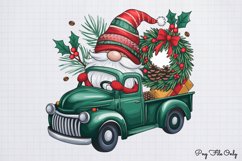 Christmas Truck Gnomes Clipart PNG Product Image 1