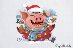Funny Christmas Animals Clipart PNG Product Image 1