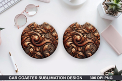 Car Coaster Sublimation| Coaster PNG Design Product Image 1