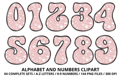 Baby Girl Alphabet PNG Cute Baby Letters &amp; Numbers 300 DPI Product Image 5