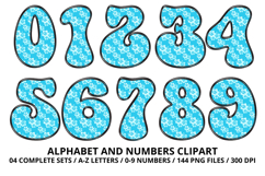 Summer Alphabet &amp; Numbers PNG Clipart Doodle Letters 300 DPI Product Image 5