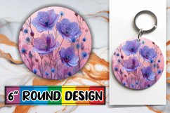 Charming Floral Car Coaster Design Product Image 1