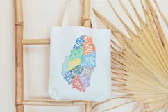 Saint Vincent Parishes and Towns word art in Island Shape Product Image 4