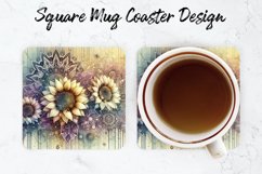 Mandala Mug coaster | Coaster | Sublimation Design Product Image 1