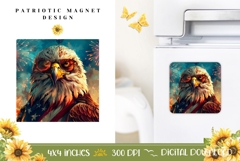 American Flag Magnet Design, Eagle Magnet Template Product Image 1