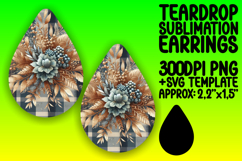 Gorgeous Teardrop Design for Sublimation , Autumn Flower Product Image 1