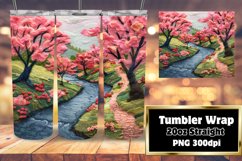 Captivating 3D Landscape Tumbler Wrap Sublimation Product Image 1
