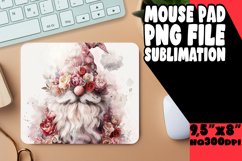 Cute Spring Gnome Sublimation Mouse Pad Product Image 1