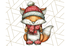 Christmas Animal Clipart, Festive Animals in Holiday Outfits Product Image 3