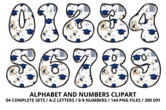 Graduation Alphabet png clipart, graduation letters doodle Product Image 5
