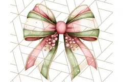 Muted Cozy Christmas Bows PNG Clipart, Winter Holiday Png Product Image 3