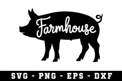 Pig Farmhouse Svg |Farming SVG Cut files | Cricut Product Image 1