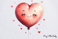Cute Valentine Kawaii Clipart PNG Product Image 1
