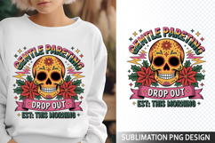 Gentle Parenting Sublimation Design - Funny Skeleton PNG Product Image 1