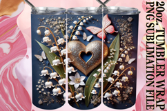 Whimsical views 20oz tumbler wrap, 3D Heart Product Image 1