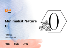 Minimalist Nature Monogram - Elegant Botanical Letter Design Product Image 1