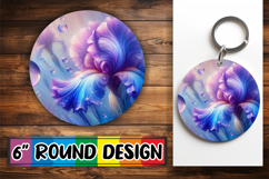 Cheerful Round Design Sublimation, 3D Flower Product Image 1