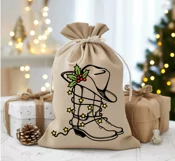Cowboy Christmas printable svg, png Cowboy boots and hat cut Product Image 7
