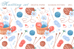 Knitting watercolor set. Crochet. Materials and tools. Product Image 15