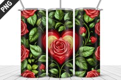 Rose Tumbler Sublimation | Valentine&#039;s Day Tumbler Wrap Product Image 4