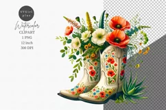 Western clipart, Cowboy boots clipart, Boots clipart Product Image 1