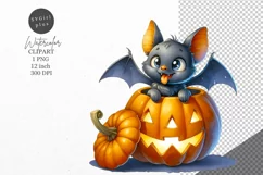 Halloween clipart, Bat clipart, Kids Halloween Product Image 1